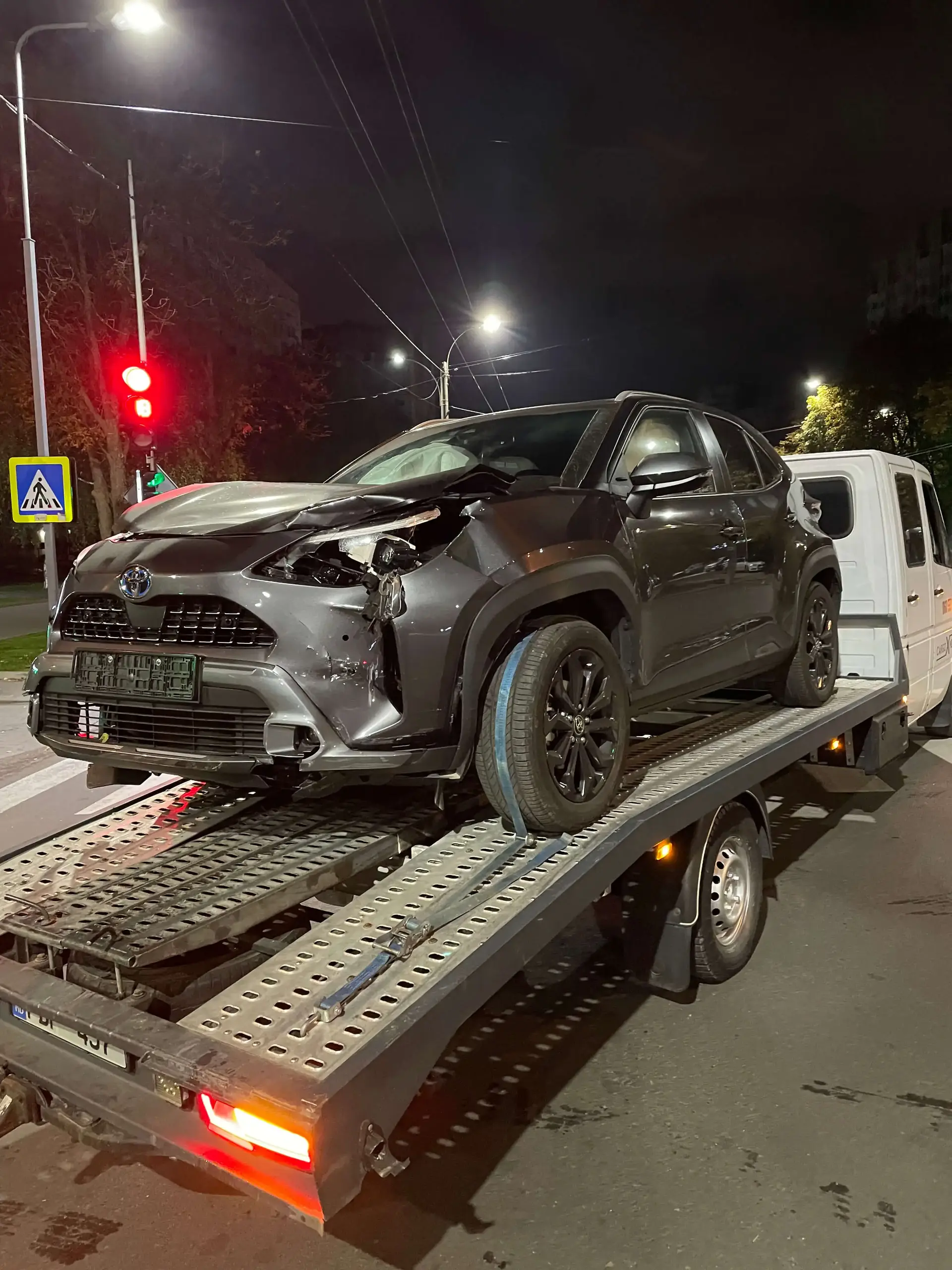 Evacuator auto în acțiune